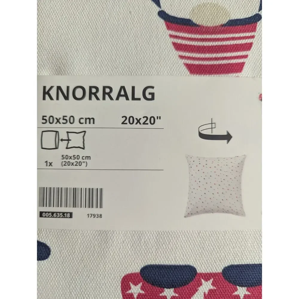 Ikea Knorrlag Pillow Cushion Cover Cotton 20
